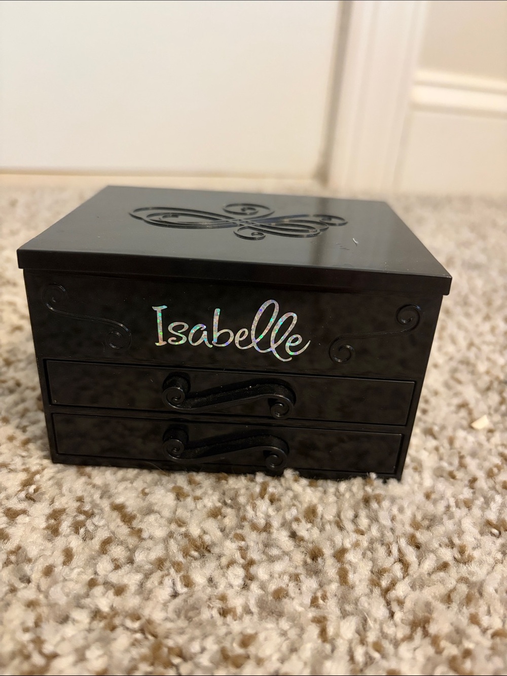 American Girl- Isabelle Black Jewelry Box with Drawers